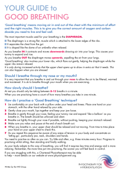 Open - Physiotherapy for Hyperventilation