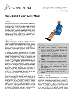 Abaqus Technology Brief Abaqus BioRID