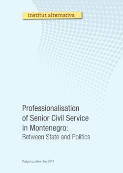 Professionalisation of Senior Civil Service in