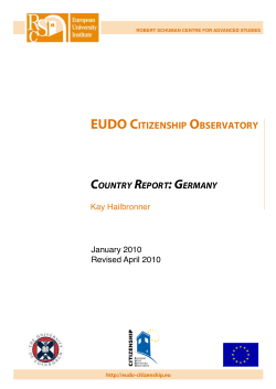 eudo citizenship observatory - Cadmus, EUI Research Repository