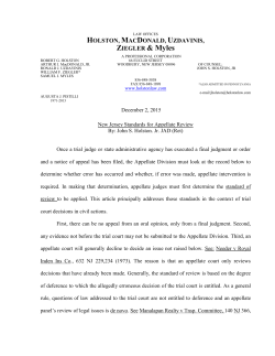New Jersey Standards for Appellate Review