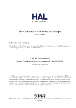 The Charismatic Movement in Ethiopia