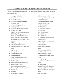 the bible as literature: a list of biblical allusions