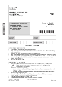 Question paper F321