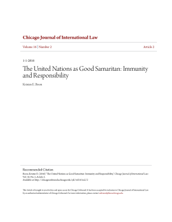 The United Nations as Good Samaritan