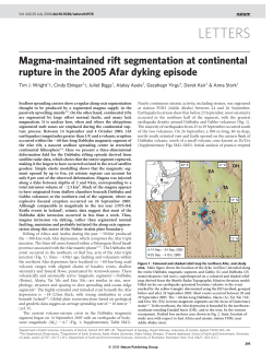 Magma-maintained rift segmentation at continental rupture in the