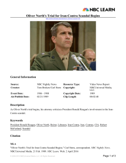 Oliver North`s Trial for Iran-Contra Scandal Begins