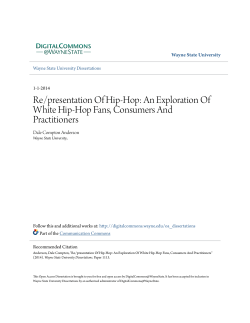 Re/presentation Of Hip-Hop - Digital Commons@Wayne State