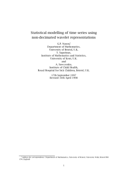 Statistical modelling of time series using non