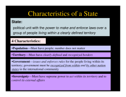 Characteristics of a State