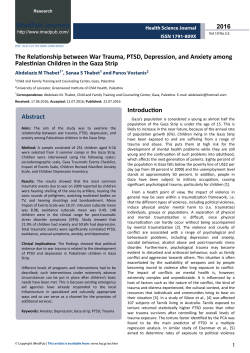 The Relationship between War Trauma, PTSD, Depression, and
