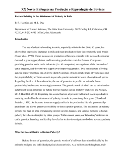 XX Novos Enfoques na Produção e Reprodução de