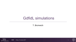 GdfidL simulations status