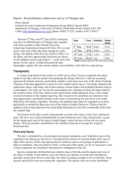 Underwater survey of Thrupp Lake