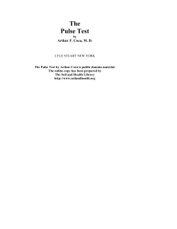 The Pulse Test - Soil and Health Library