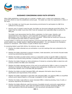 Guidance Concerning Good Faith Efforts