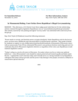 In Monumental Ruling, Court Strikes Down Republican`s Illegal