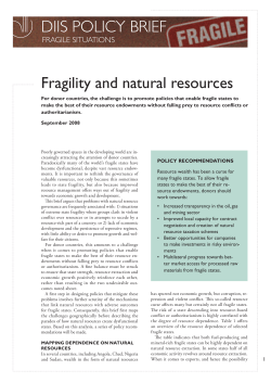 Fragility and natural resources