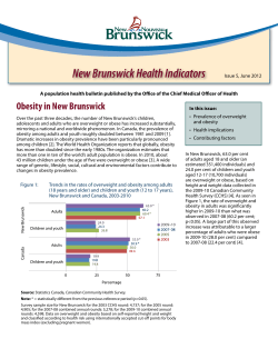 New Brunswick Health Indicators