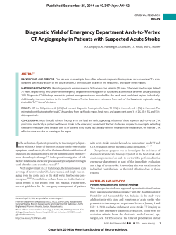 Diagnostic Yield of Emergency Department Arch-to