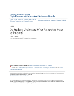 Do Students Understand What Researchers Mean by Bullying?
