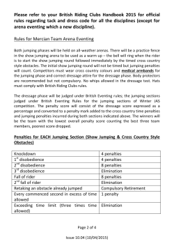 tack guidelines for cross country