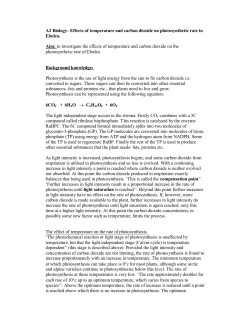 Effects of temperature and carbon dioxide on photosynthetic rate in