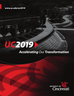 Strategic Plan, UC - University of Cincinnati