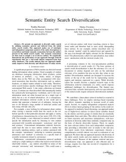 Semantic Entity Search Diversification