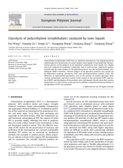 Glycolysis of poly(ethylene terephthalate) catalyzed by ionic liquids