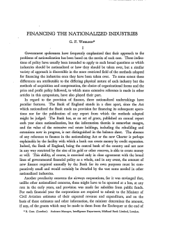 Financing the Nationalized Industries