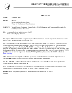 (WOCN) Outcome and Assessment Information Set