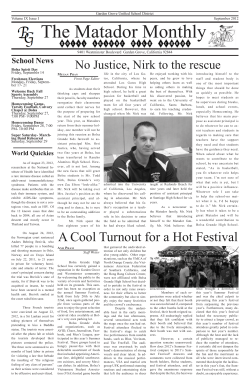 The Matador Monthly - Bolsa Grande High School