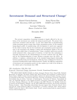 Investment Demand and Structural Change