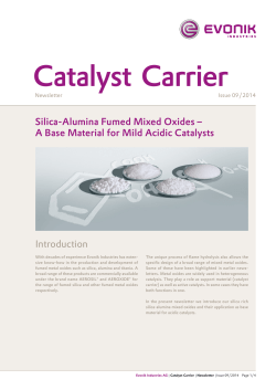 Catalyst Carrier - AEROSIL® fumed silica