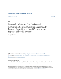 Monolith or Mosaic: Can the Federal Communications Commission