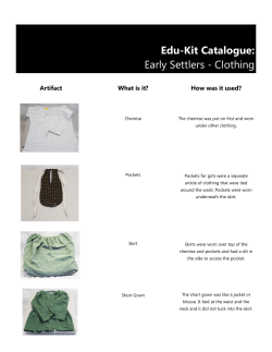 Edu-Kit Catalogue: Early Settlers - Clothing