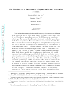 The Distribution of Pressures in a Supernova