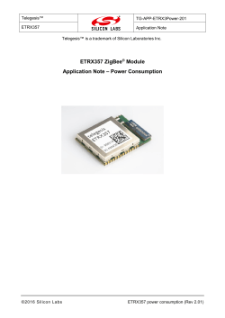 ETRX357 ZigBee® Module Application Note – Power