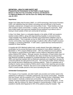 DEFINITION &ndash; HEALTH CARE SAFETY NET