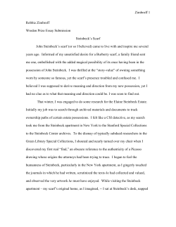 Steinbeck`s Scarf - Stanford University