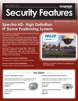 Spectra HD- High Definition IP Dome Positioning