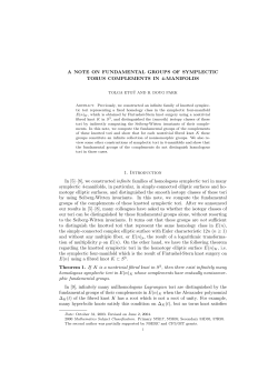 A note on fundamental groups of symplectic torus complements in