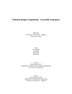 National Design Competition: Accessible Ergometer