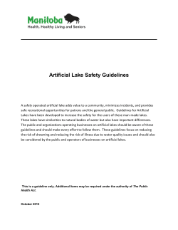 Artificial Lake Safety Guidelines