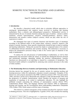 semiotic functions in teaching and learning mathematics