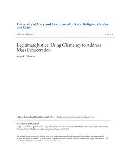 Legitimate Justice: Using Clemency to Address Mass Incarceration