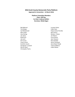 2016 Scott County Democratic Party Platform