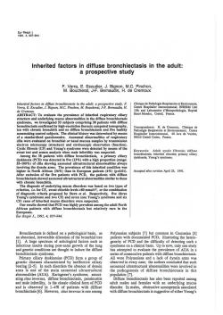 Inherited factors in diffuse bronchiectasis in the