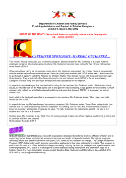 CAREGIVER SPOTLIGHT: MARISOL GUTIERREZ…